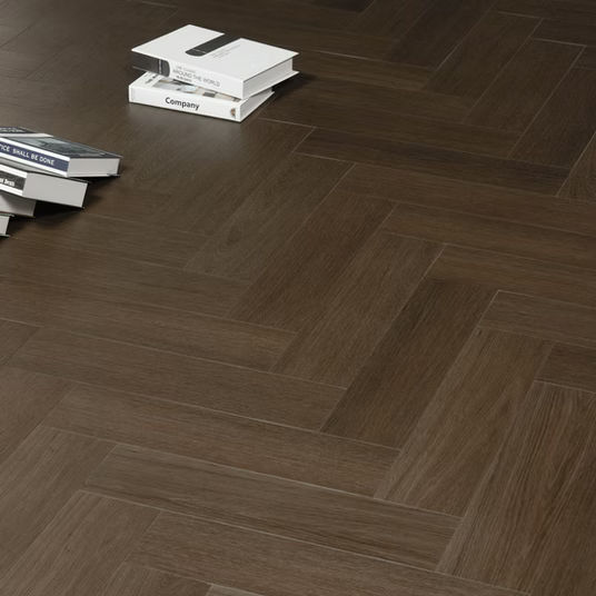 Nordikka Naturals Roasted Walnut Herringbone LVT Flooring | 0.7mm Wear Layer