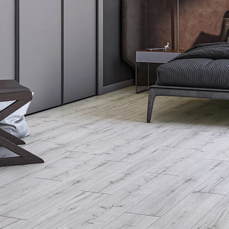 Elegant Nidra laminate flooring from the Yoga Collection Premium.