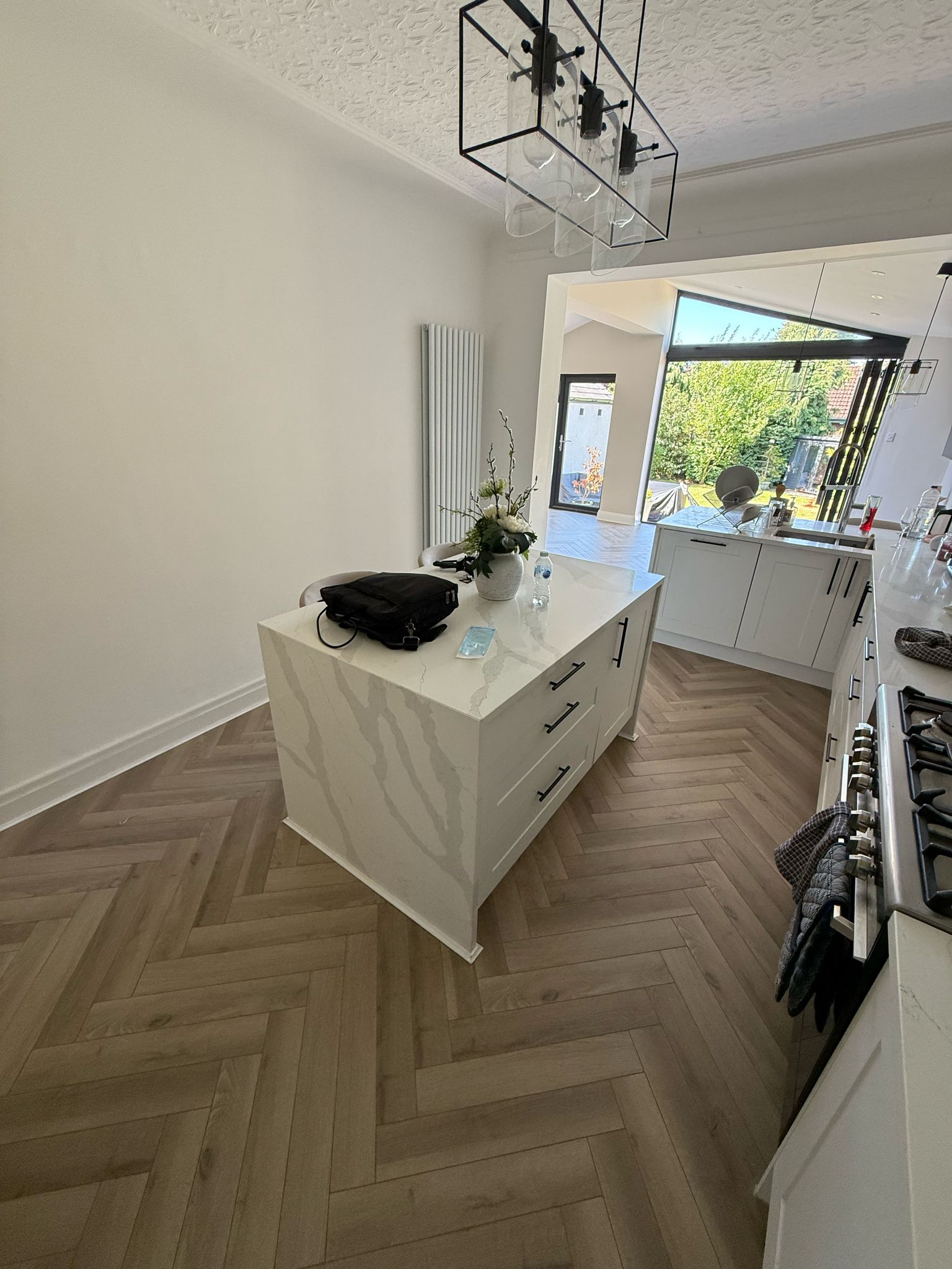 Grey Oyster Herringbone Laminate 12mm Click Fit Flooring