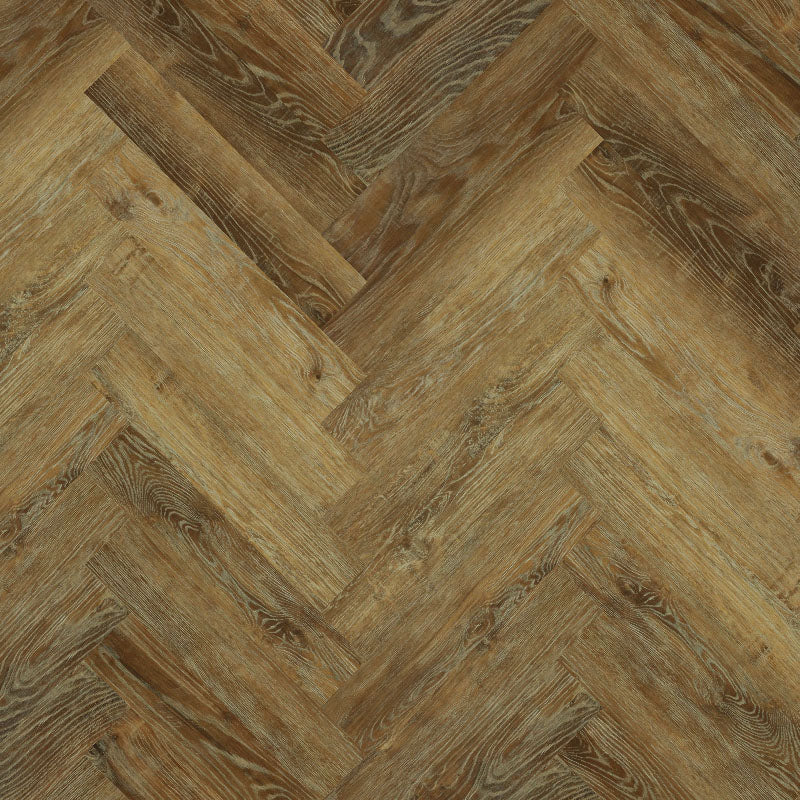 Bodo Herringbone SPC in Norwegian Oak, showcasing soft, natural wood tones and a classic herringbone pattern for timeless elegance.

