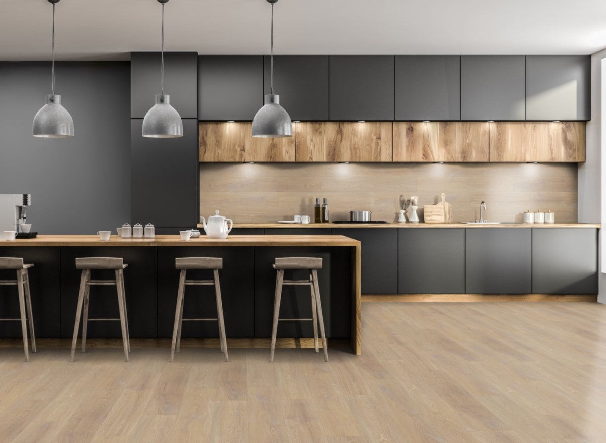 Sandy Oak Straight Plank Laminate 12mm Click Fit Flooring