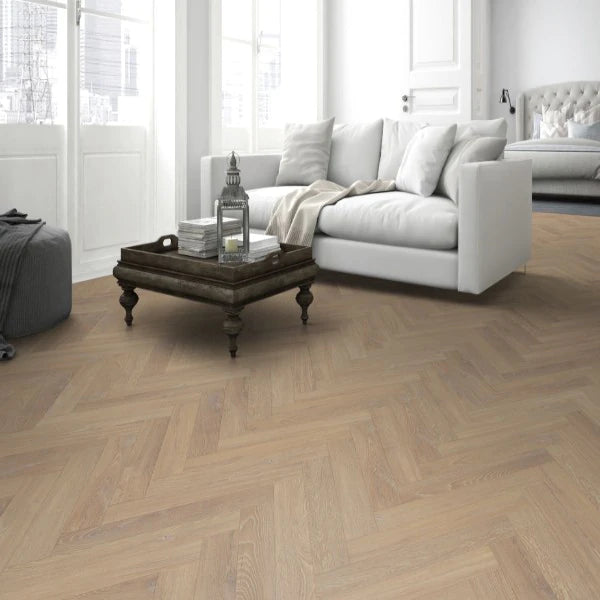 Sandy Oak Herringbone Laminate 12mm Click Fit Flooring